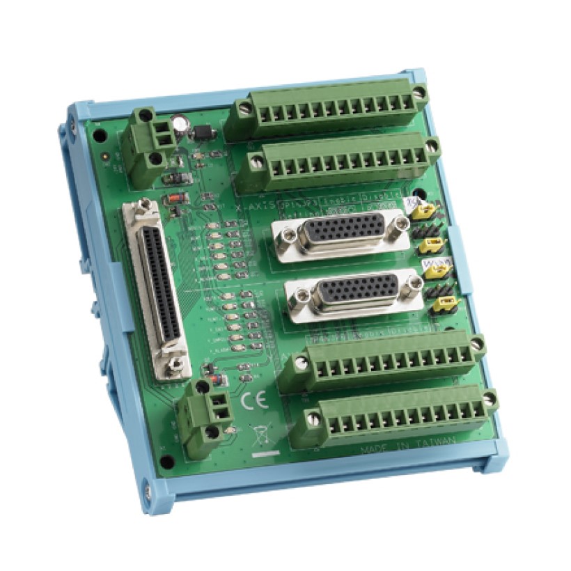 2-Axis 50-pin SCSI DIN-rail motion wiring board
